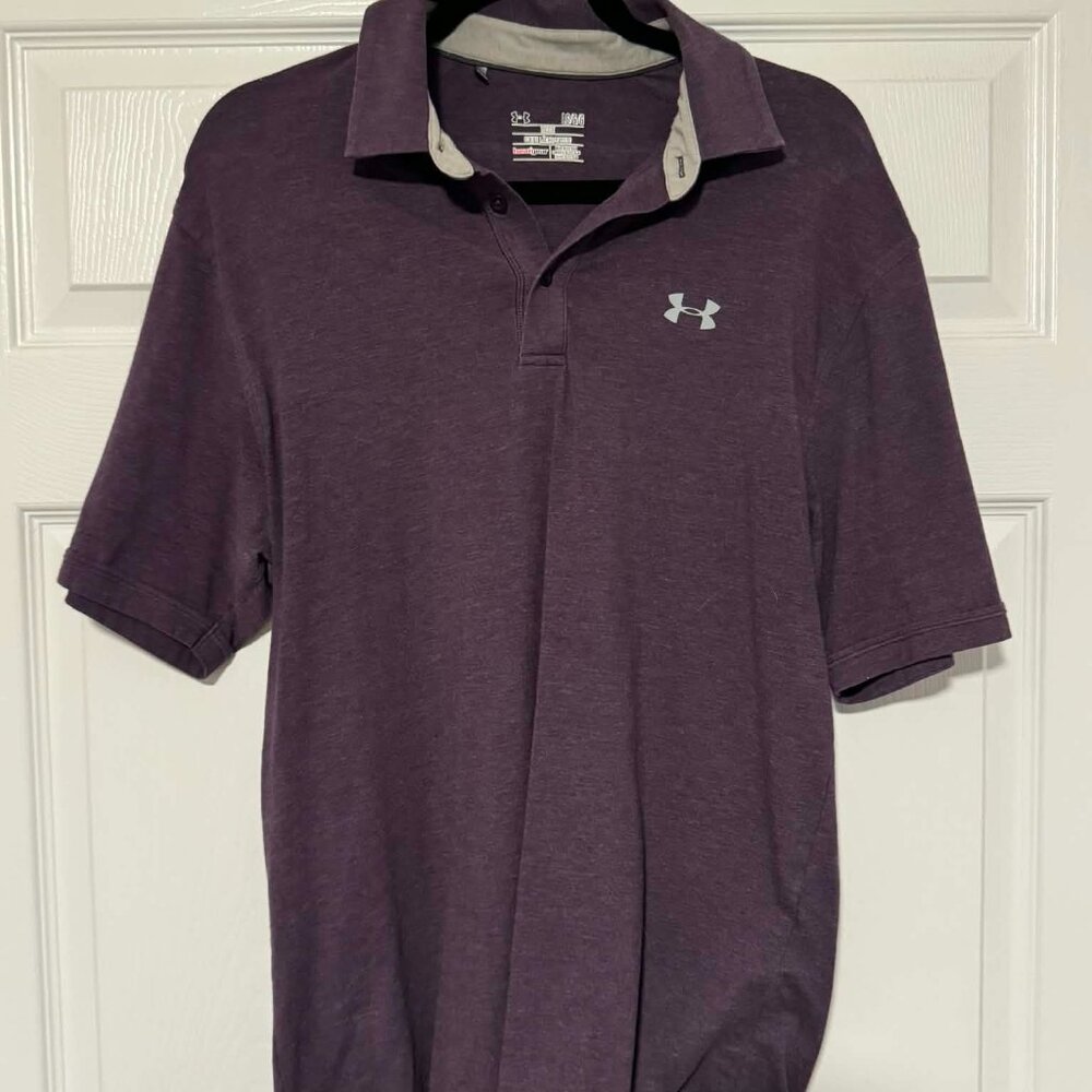 Under Armour HeatGeat Purple Polo Shirt